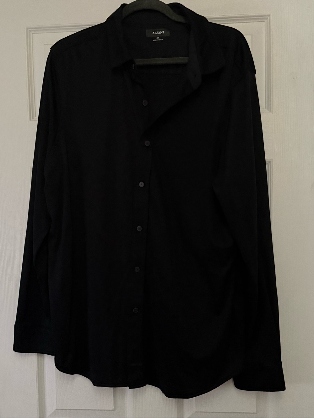 Alfani Men’s Black Long-Sleeve Button-Up Dress Shirt